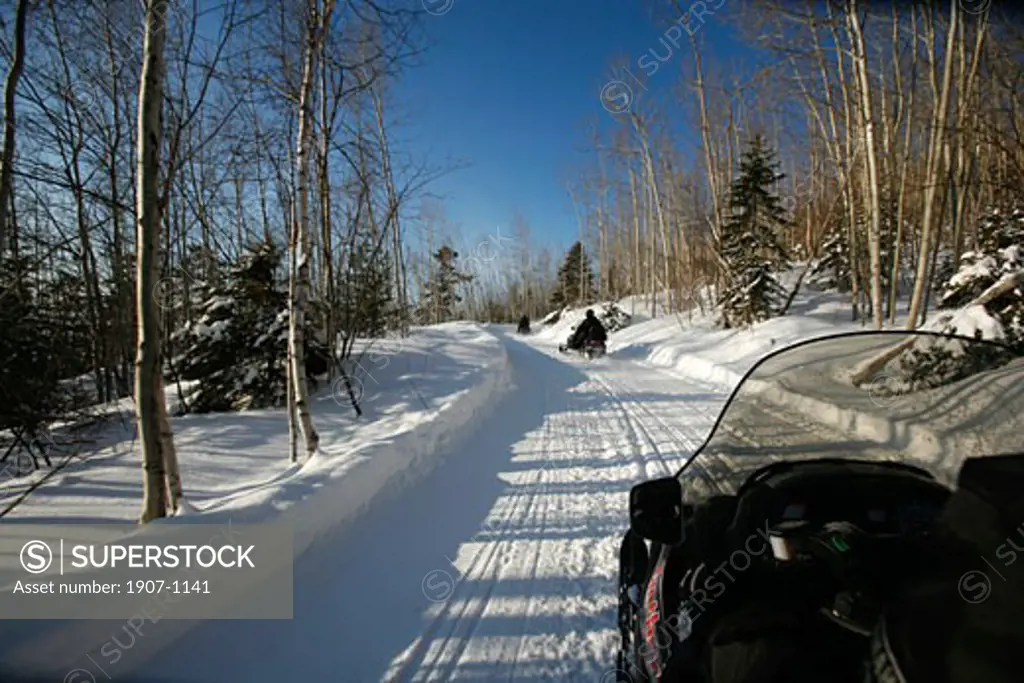 A skidoo expedition in the area of Charlevoix Quebec