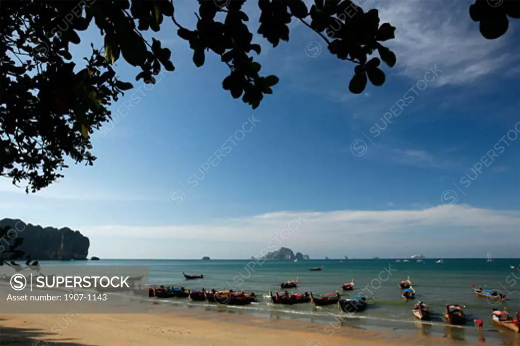 On Ao Nang beach in the gulf of Krabi