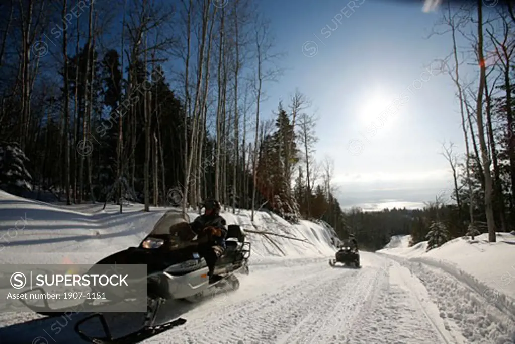 A skidoo expedition in the area of Charlevoix Quebec