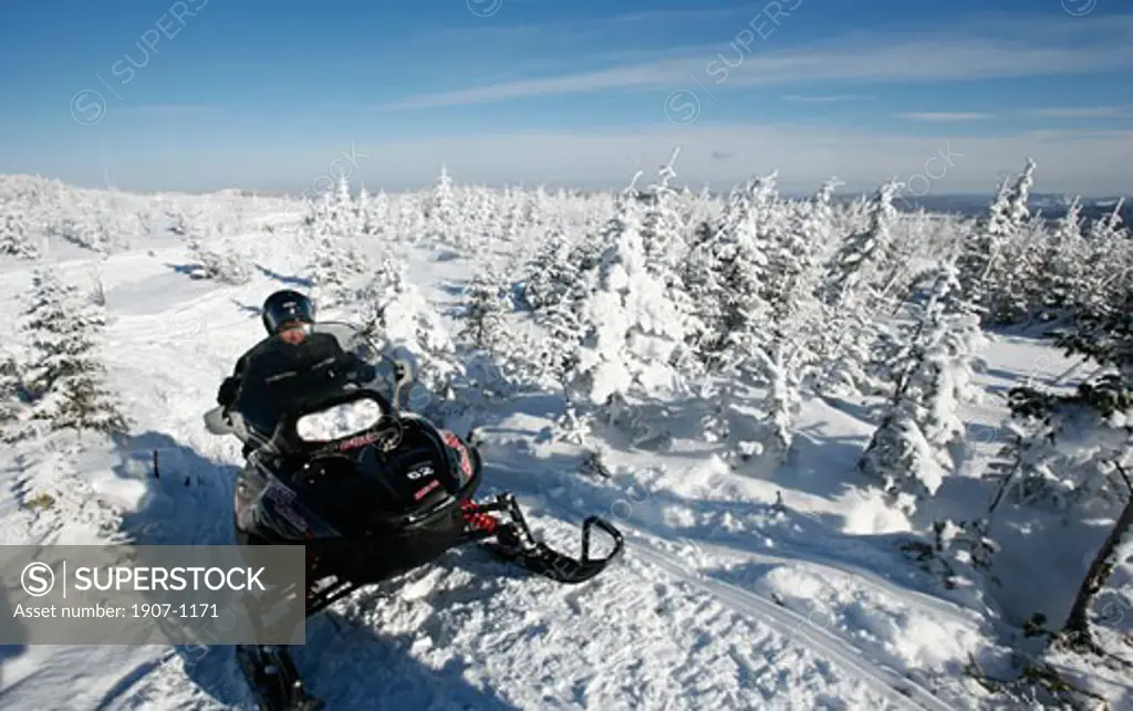 A skidoo expedition in the area of Charlevoix Quebec