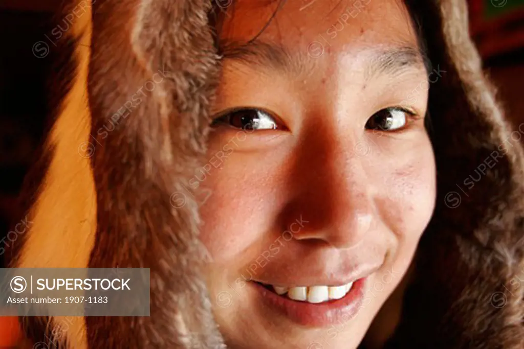 A young inuit girl of Cape Dorset  on Baffin island