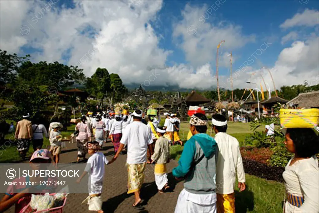 Pilgrims entering the temple of Besakih Bali Indonesia