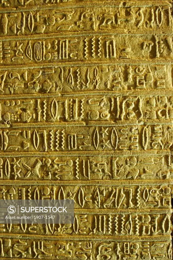 The temple of Louxor some hieroglyphs South Egypt