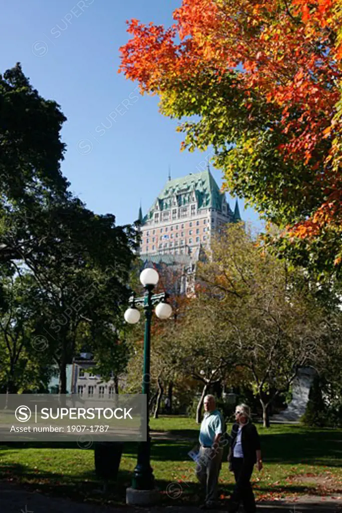 The Chateau Frontenac seen from the walls