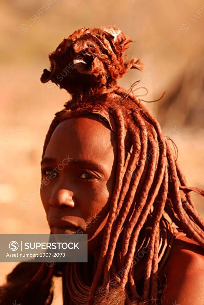 Young Himba woman with a wedding finery
