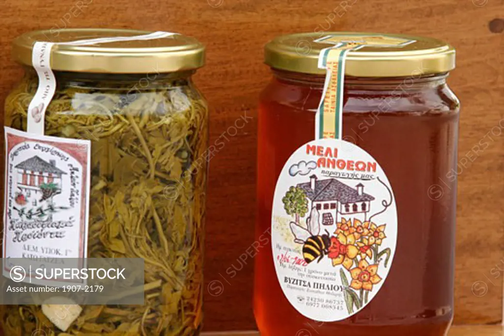 Honey and typical products of the Pelion peninsula Greece
