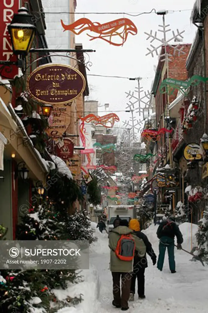 The Petit-Champlain street during winter Quebec