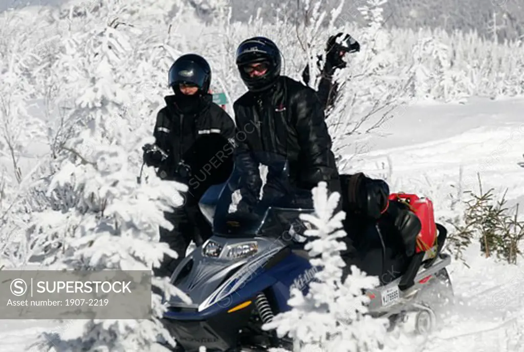 A skidoo expedition in the area of Charlevoix Quebec