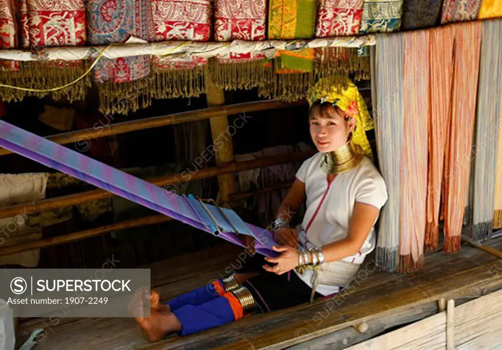 One Padong girl in the area of Doi Tung  in the Golden Triangle
