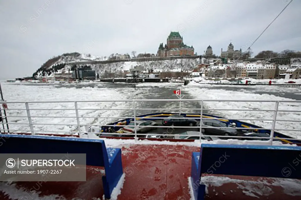 On the Passagere ferry boat between the two shores of the Saint-Laurent Quebec City Quebec