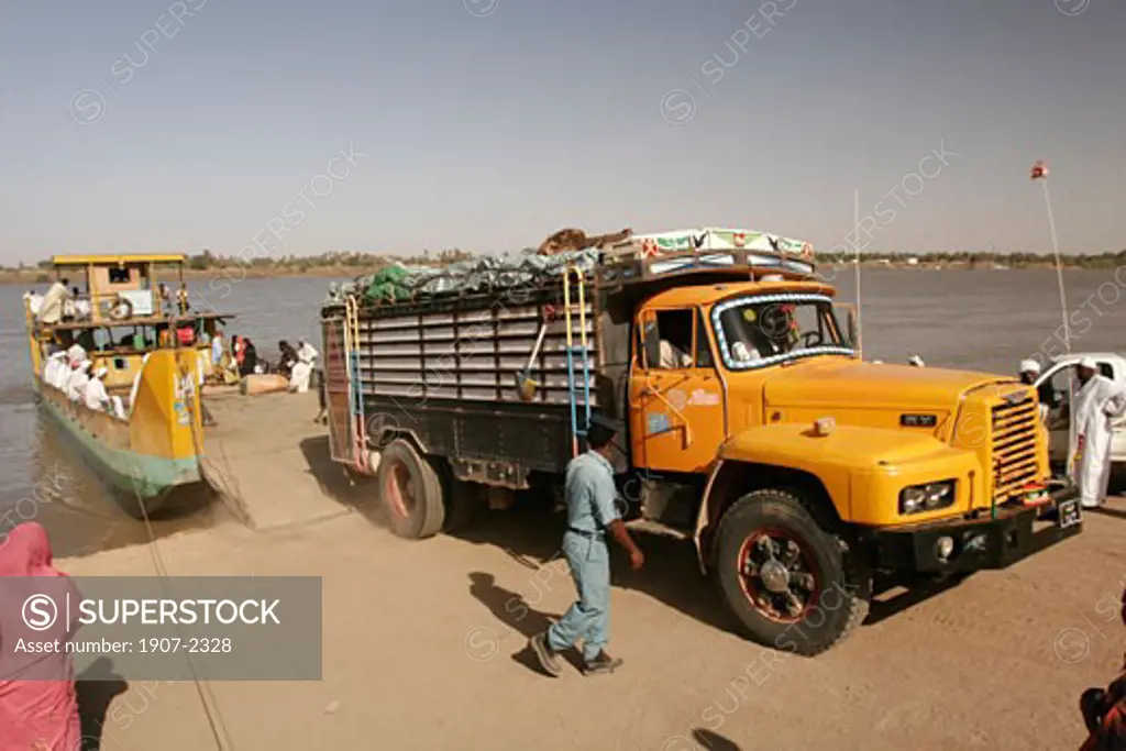 At Meroe  no bridge on the Nile  everything and everybody must cross with the ferry
