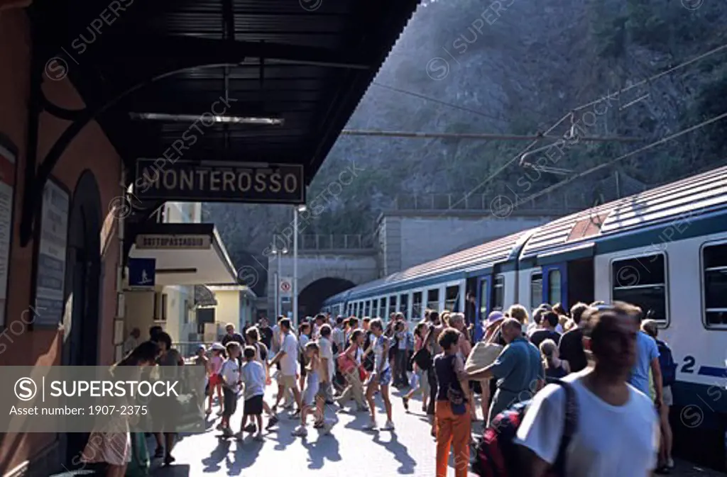 Monterosso central station is the biggest stop in the Cinque Terre