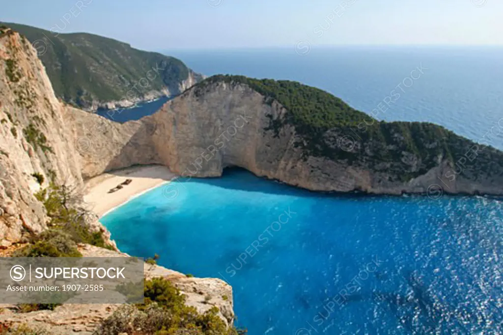 The wreckage beach on Zakhintos island  Ionian archipel  Greece
