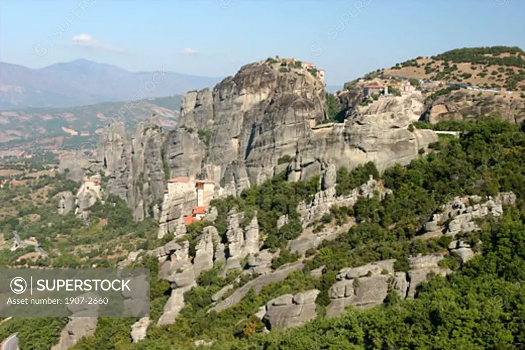 Sightseeing on the Rousanou monastery and beyond on the Kalambaka plain Meteores Greece