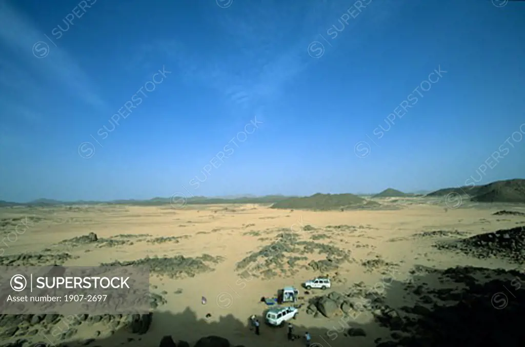 Camp in the algerian desert Hoggar Algeria
