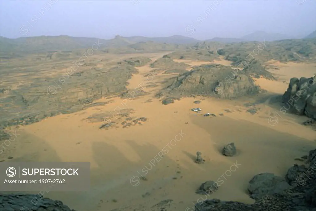 Stone chemnies of Tahagaart South of Hoggars tassilis algerian desert