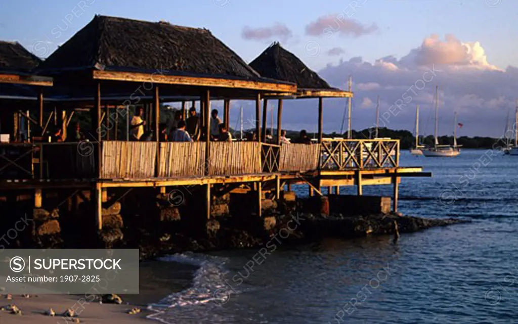 The Basils bar on Moustique Grenadines islands