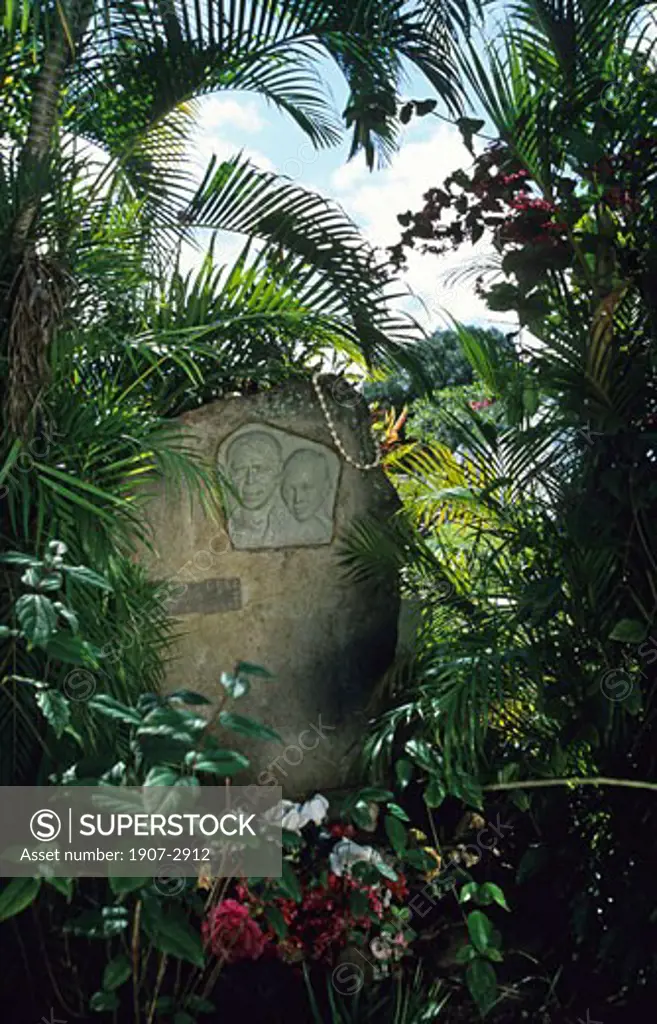 Jacques Brels grave in the small cemetery of Hiva Oa Marquises islands