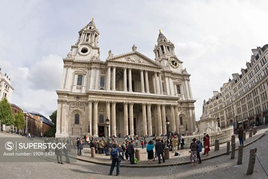 St Pauls Cathedral exterior and dome London England  UK United Kingdom GB Great Britain British Isles Europe EU