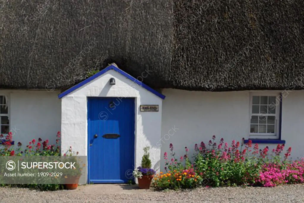 Thatched rural irish cottage Kilmore Quay County Wexford Republic of Ireland Europe EU