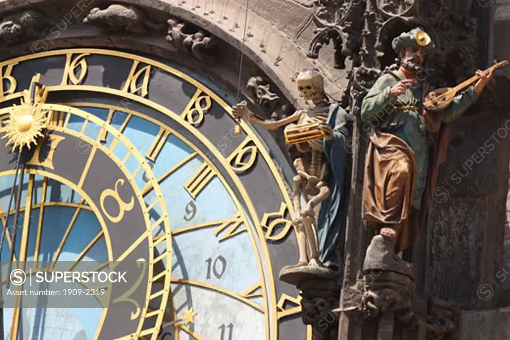 Prague Astronomical Clock Old Town Square Prague Czech Republic Eastern Europe EU Built in 1410 the Astronomical Clock on the Old Town Hall keeps perfect time