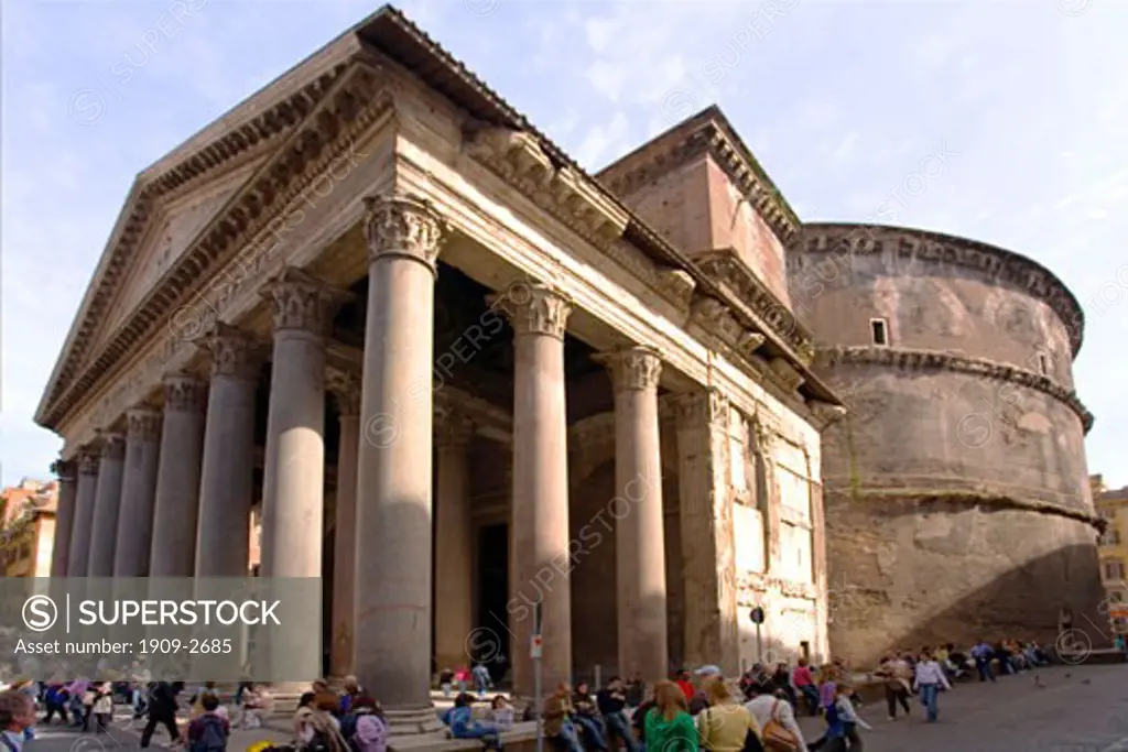 Pantheon from Piazza della Rotunda Rome Italy Europe EU