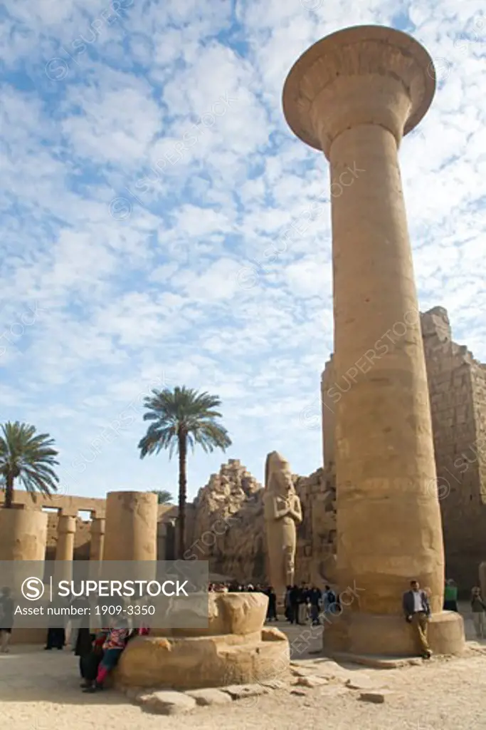 Temple of Amun Karnak in Luxor Egypt North Africa Karnak Temple is the largest temple complex ever built and was gradually enlarged by successive pharoahs over a thirteen hundred year period