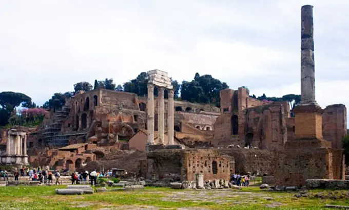 Rome Forum ancient ruins in Rome Roma Italy Italia Europe EU