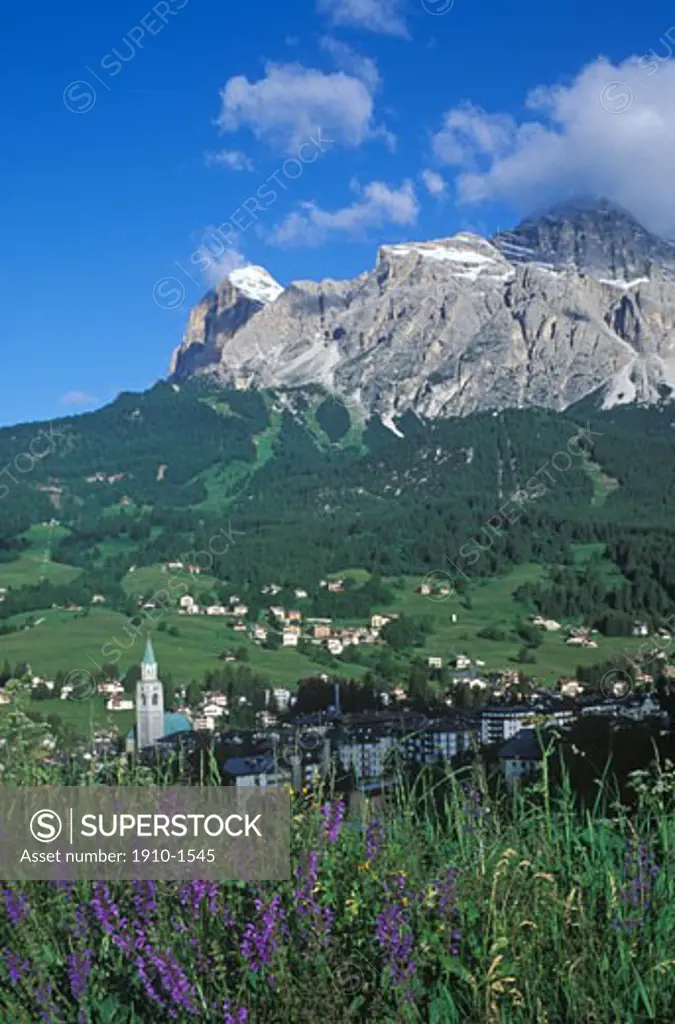 Ski slopes above town center Cortina dAmpezzo Cortina dAmpezzo was the host town of the 1956 Winter Olympics The 1944 Winter Olympics were also scheduled to be held in Cortina but were cancelled because of World War II ITALY Dolomite Mountains Veneto