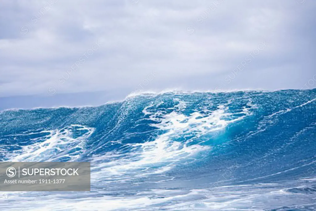 Giant Wave Breaks near Jaws Maui North Shore  Hawaii  USA