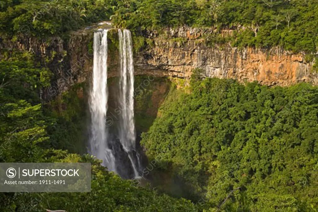 Chamarel Waterfall-highest on Mauritius  over 1000 meter drop  South Mauritius  Africa