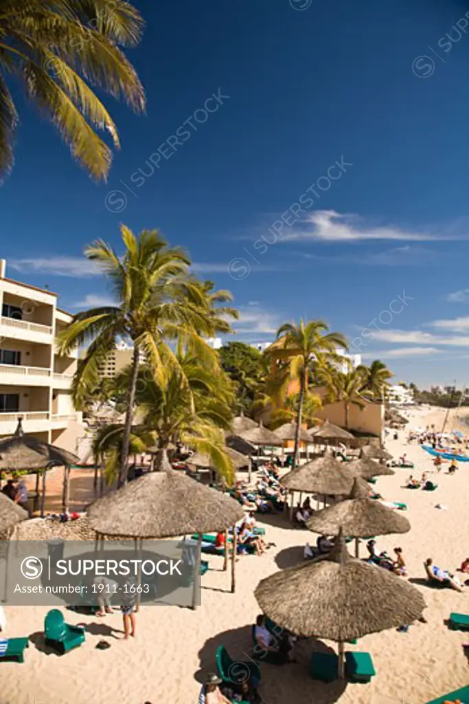 Gaviotas Beach  Playa Mazatlan Hotel  Golden Zone  Mazatlan  Sinaloa State  Mexico