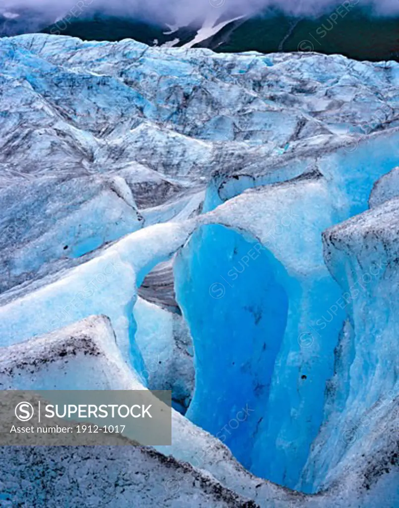 Natural Arch of Ice on Walker Glacier  Glacier Bay National Park and Preserve  Alaska