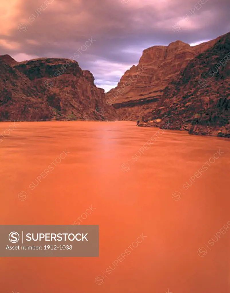 Stormlight  River Running Red  Grand Canyon National Park  Arizona