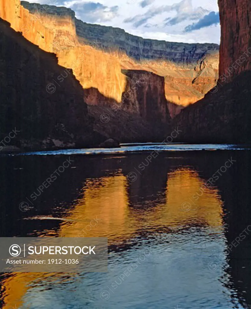 Evening Sunlight at Marble Canyon near Emminence Break  Colorado River  Grand Canyon National Park  Arizona