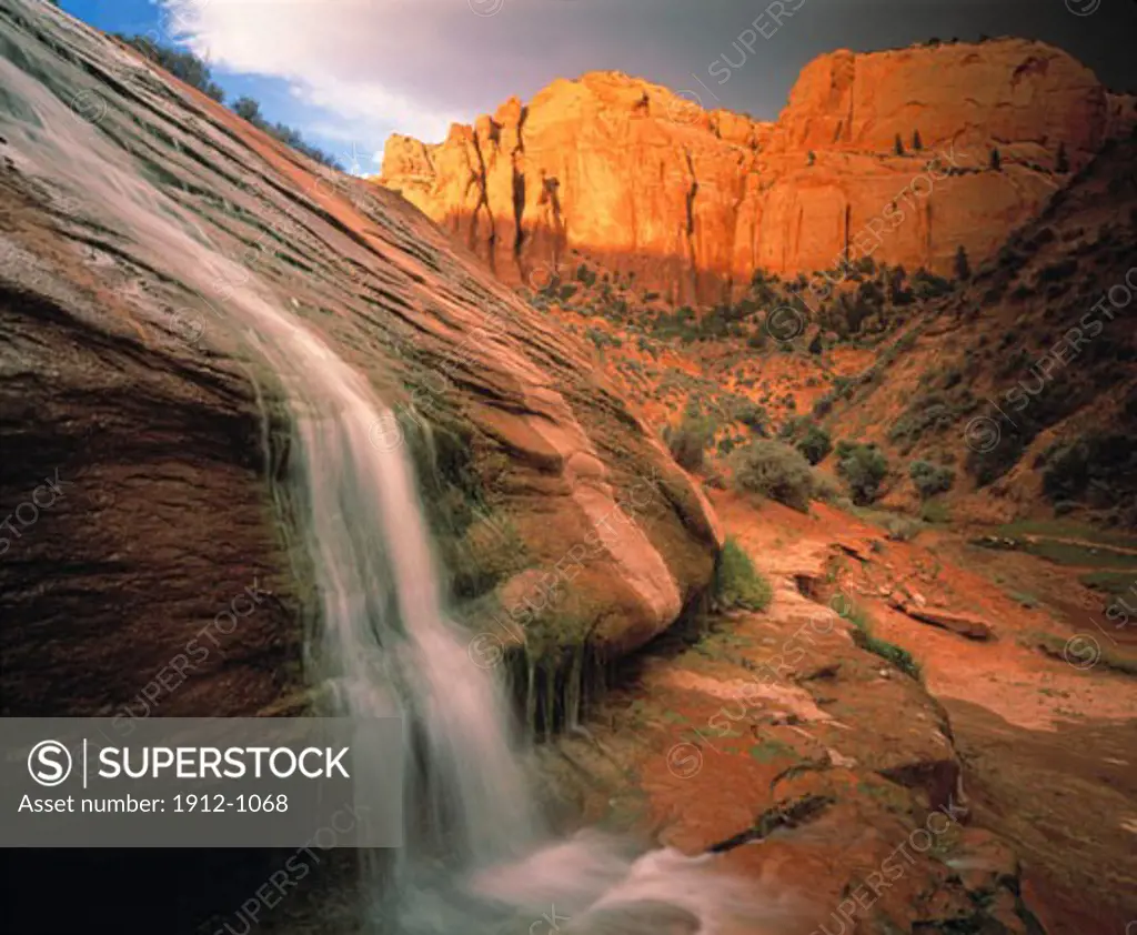 Waterfall in Tsegi Canyon  Navajo National Monument  Arizona