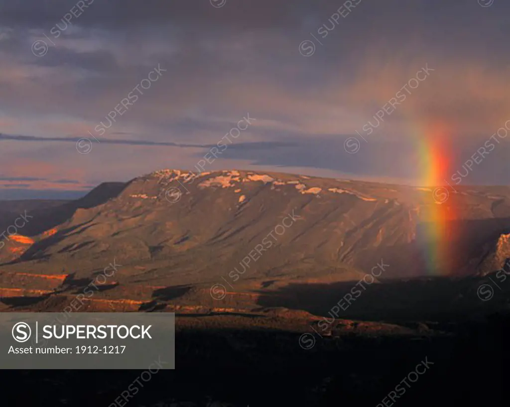 Rainbow over Blue Mountain  Dinosaur National Monument  Colorado