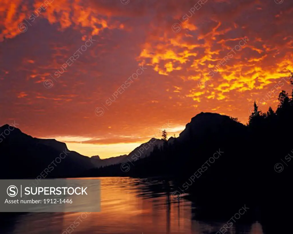 Sunrise on Lake McDonald  West Glacier area  Glacier National Park  Montana