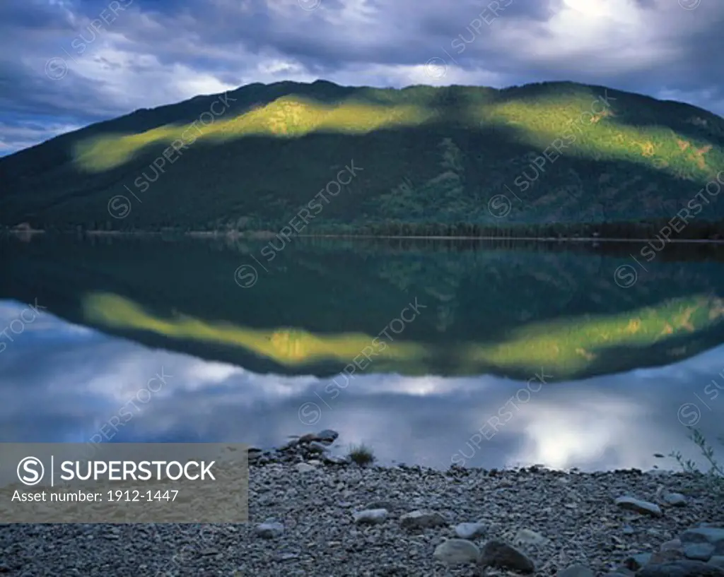 Evening Reflections on Lake McDonald  Glacier National Park  Montana