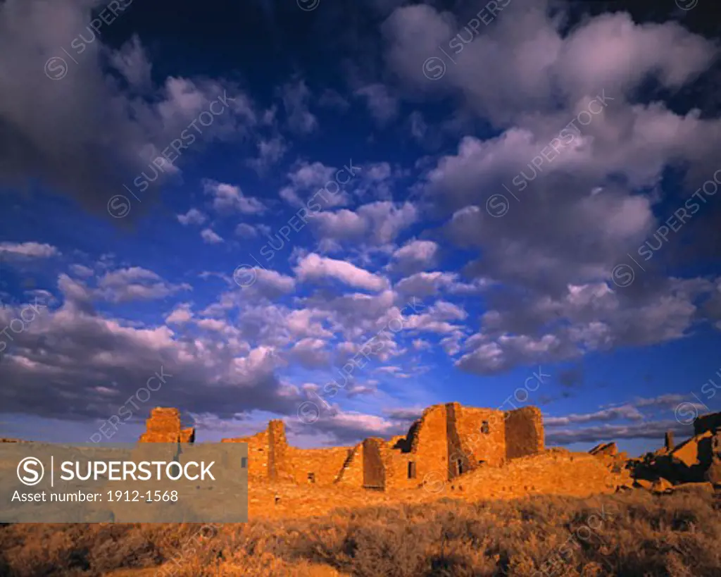 Morning Clouds  Pueblo Bonito  Chaco Culture National Historic Park  New Mexico