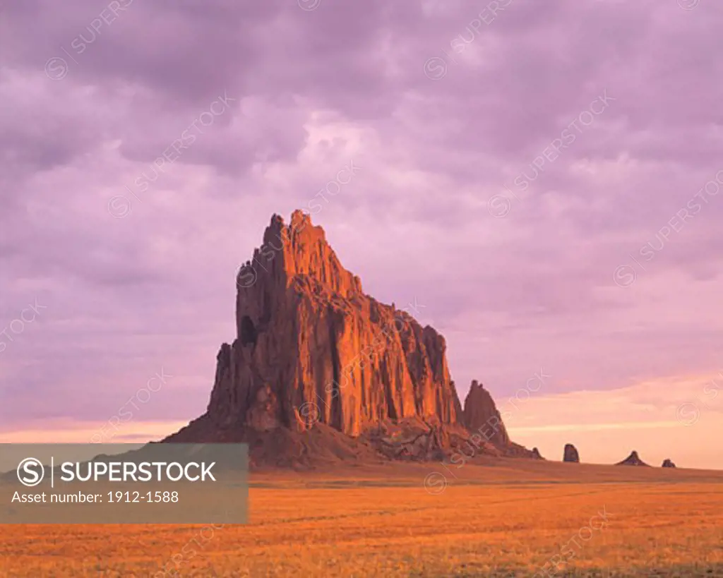 Sunrise on Shiprock  Navajo Reservation  New Mexico