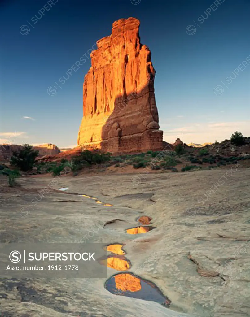 Courthouse Towers Reflection  Arches National Park  Utah