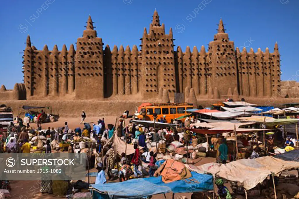 Monday Market and Big Mosque Djenne Mali