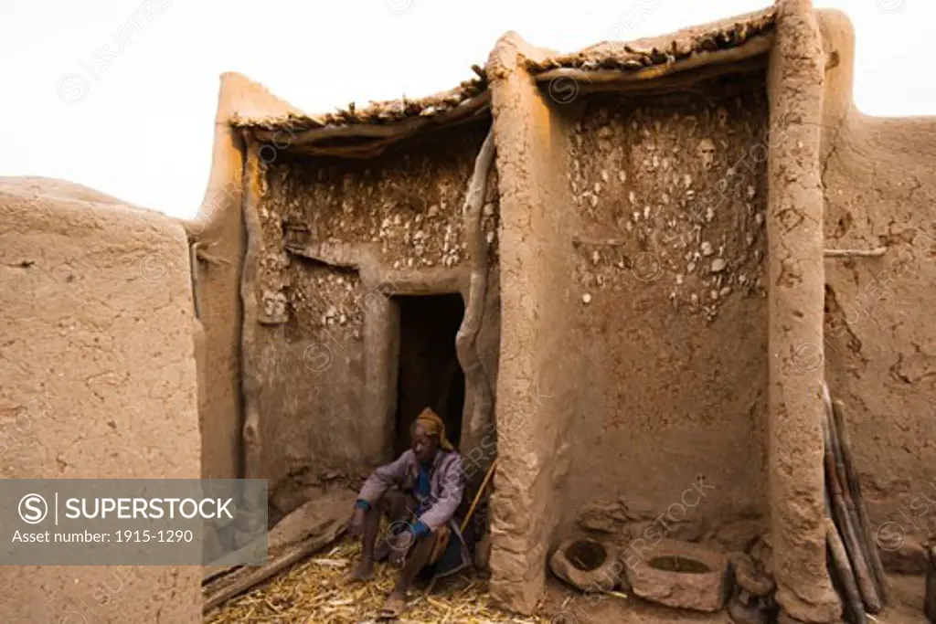 House That Animals Bone Was Buried Under WallSanga Bongo Bandiagara Escarpment Mali