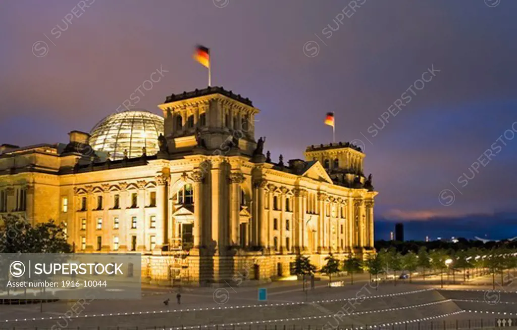 Reichstag with cupola by Norman Foster.Berlin. Germany
