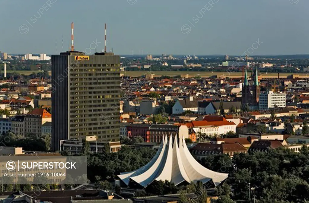 Tempodrom, is the white building.Berlin. Germany