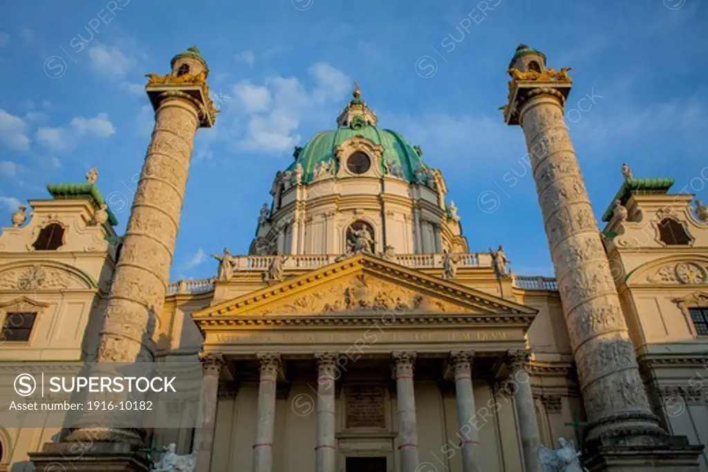Karlskirche, St. Charles Borromeo church by Fischer von Erlach in Karlsplatz, Vienna, Austria, Europe