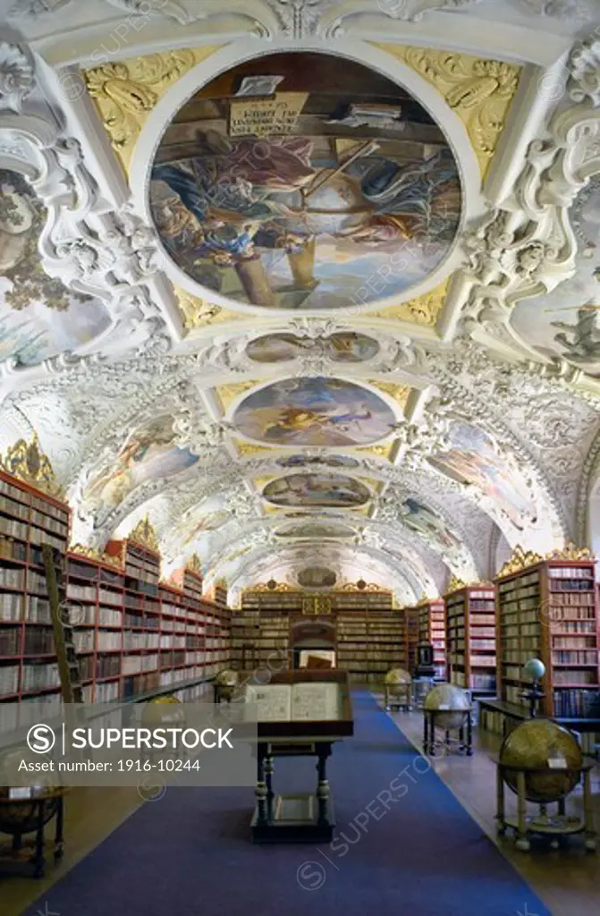Kloster Strahov, theologische Bibliothek.Prague. Czech Republic