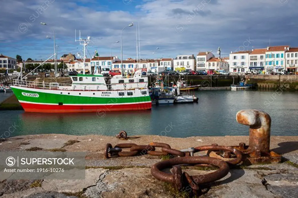 Harbour of Port Joinville, Ile d' Yeu, Vendee, France