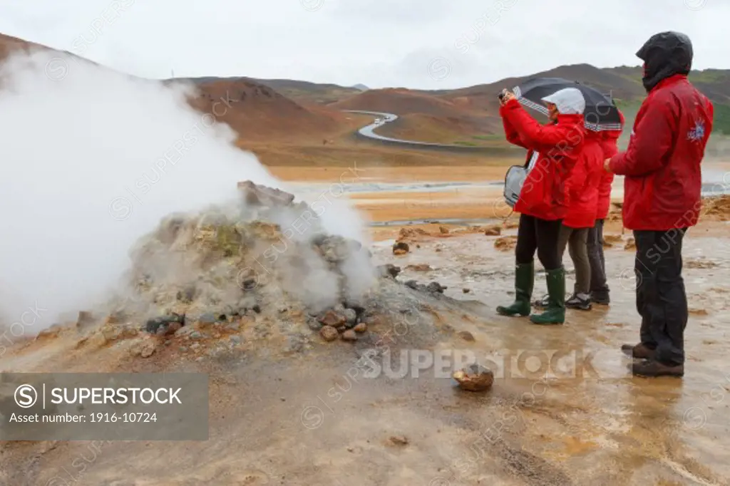 Solfatara. Hverarond geothermal area. Iceland.